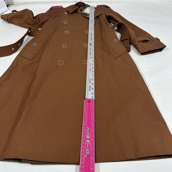 Burberry Wharfbridge Size US 2 Chestnut Brown Gabardine Trench Coat NWT $2550 - Picture 11 of 15